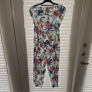 Blue Island Tropical Floral Jumpsuit